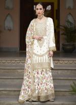 Chinnon White Eid Wear Embroidery Work Readymade Pakistani Suit